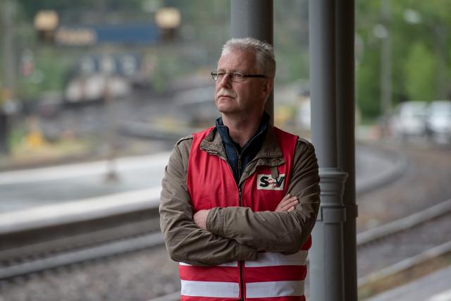 Andreas Menet, président du Syndicat du personnel des trains. [Keystone - Pablo Gianinazzi]