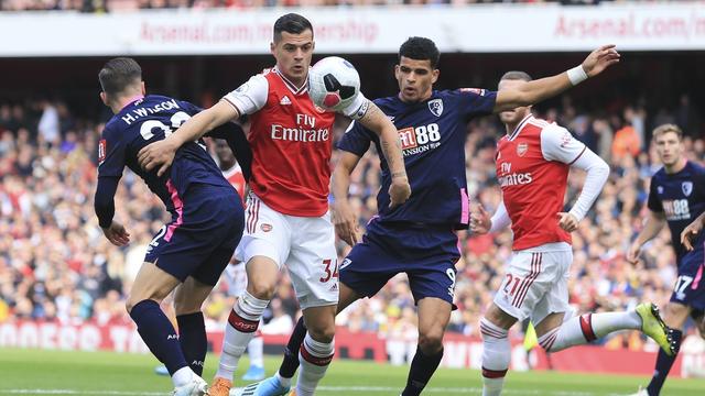 Granit Xhaka n'a plus foulé les pelouses anglaises depuis le 27 octobre. [AP - Leila Coker]