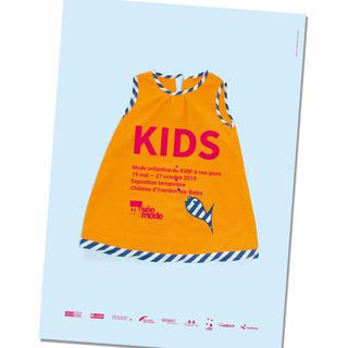 Affiche de l'exposition "KIDS" au Musée suisse de la Mode à Yverdon. [DR]