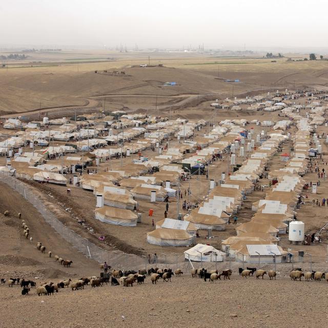 Un camp de réfugiés à Erbil, dans le Kurdistan irakien. [AP Photo/Keystone - Khalid Mohammed]