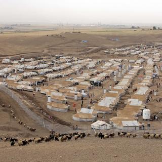 Un camp de réfugiés à Erbil, dans le Kurdistan irakien. [AP Photo/Keystone - Khalid Mohammed]