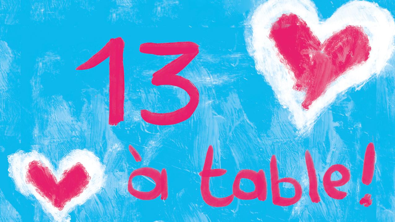 La couverture du livre "13 à table!". [Pocket]