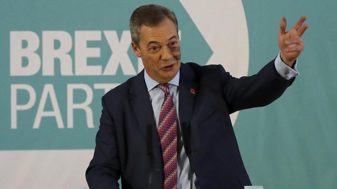 Le parti de Nigel Farage ne briguera pas de sièges des conservateurs. [Keystone - AP Photo/Frank Augstein]
