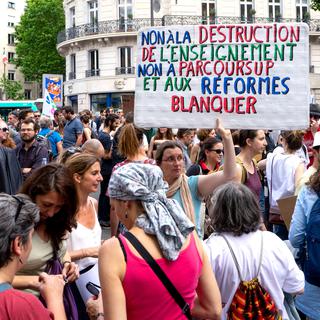 Les correcteurs des épreuves du bac en grève en France. [AFP - Str]