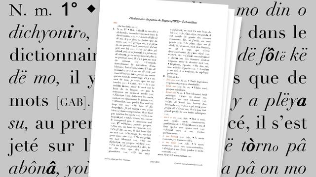 Echantillon du dictionnaire du patois de Bagnes. [DR]