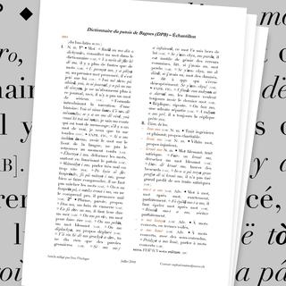 Echantillon du dictionnaire du patois de Bagnes. [DR]