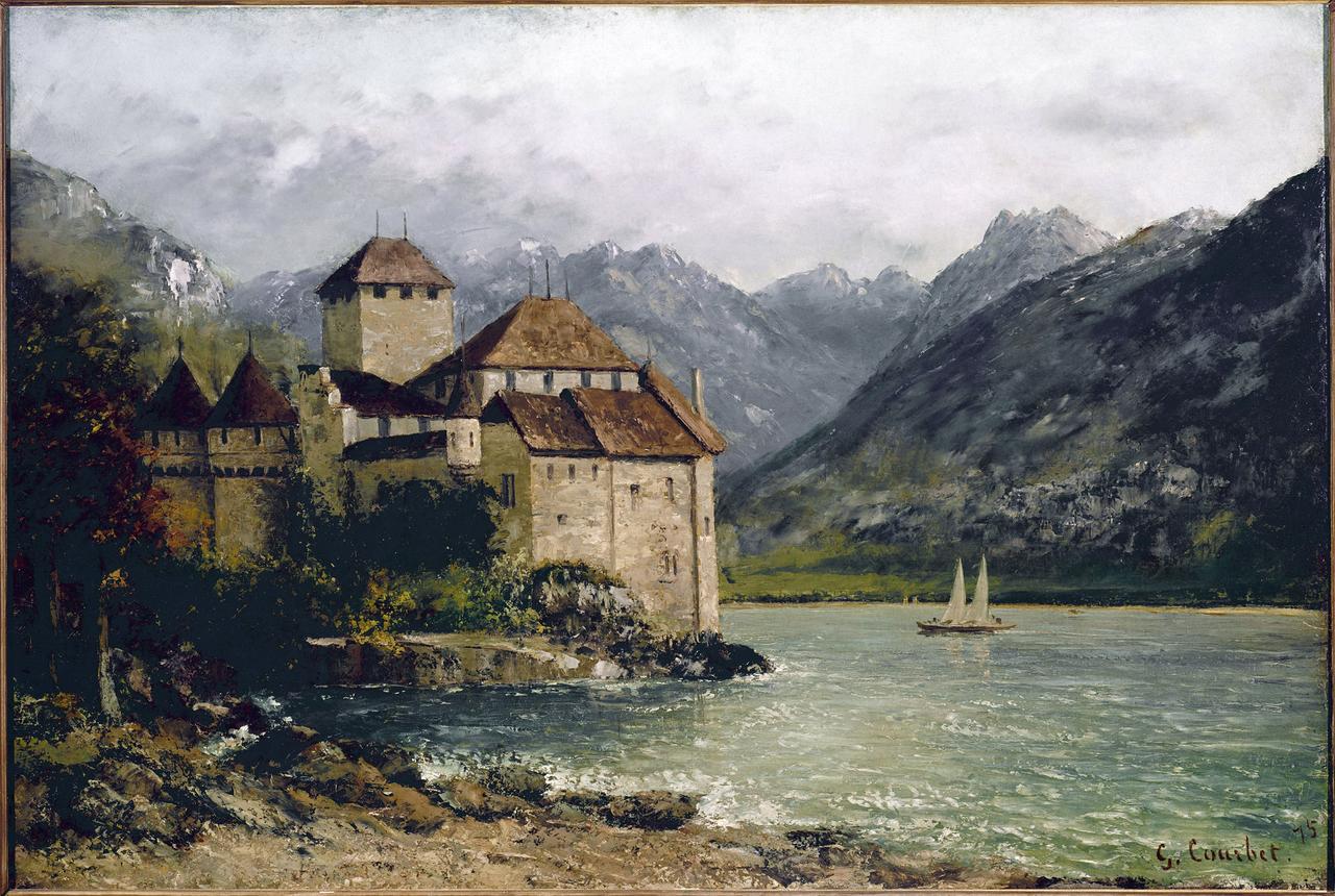 Le château de Chillon par Gustave Courbet. [Leemage/AFP - Luisa Ricciarini]