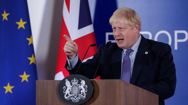 Boris Johnson à Bruxelles. [Keystone - EPA/Stéphanie Lecocq]