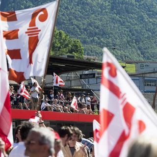 Le 18 juin 2017, Moutier votait son rattachement au canton du Jura. [Keystone - Jean-Christophe Bott]
