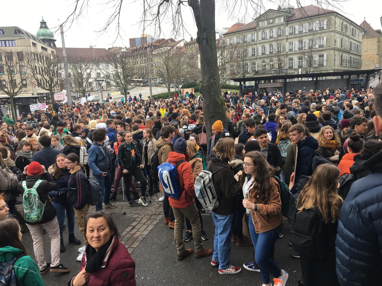 La manifestation à Fribourg en mars 2019. [RTS - Delphine Gendre]