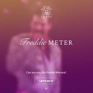 Le site Freddie Meter compare ses performances vocales à celles de Freddie Mercury. [freddiemeter.withyoutube.com - DR]