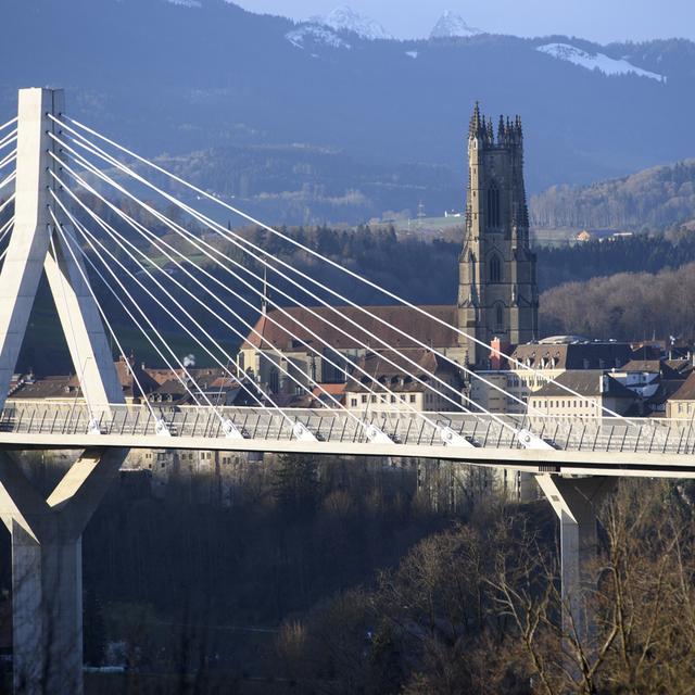 Vue de la ville de Fribourg. [Keystone - Laurent Gillieron]