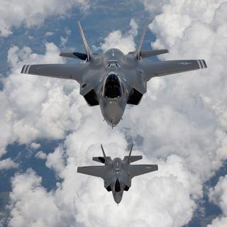Deux F-35A, de l'Américain Lockheed Martin. [EPA/Keystone - Yonhap]