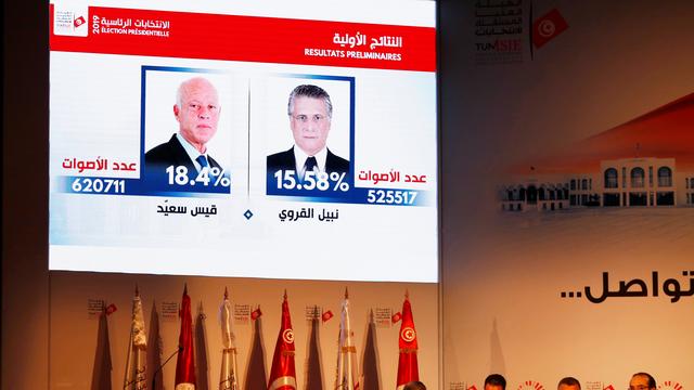 Le second tour de la présidentielle en Tunisie opposera Kais Saied et Nabil Karoui. [Reuters - Zoubeir Souissi]