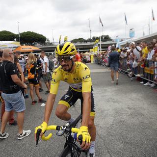 Le Français Julian Alaphilippe au départ de la 12e étape du Tour de France. [AP - Christophe Ena]