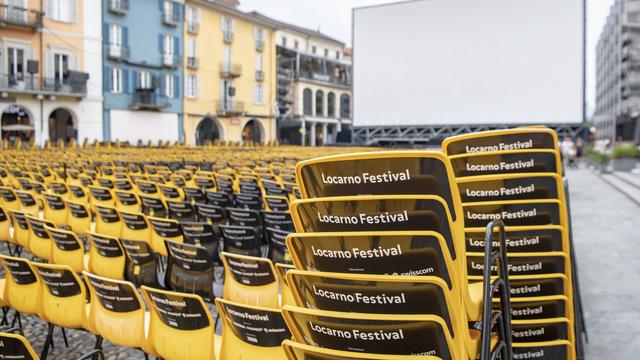 Une vue de la Piazza Grande lors du 72e Festival de Locarno. [Keystone - Urs Flueeler]