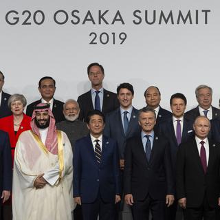 Le sommet du G20 s'est officiellement ouvert à Osaka au Japon. [AP-Keystone - Adrian Wyld]