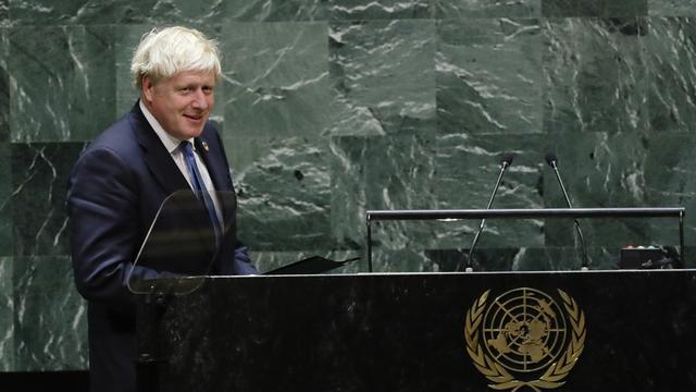 Boris Johnson s'apprête à délivrer son intervention à la tribune de l'ONU, ce 24 septembre 2019 [AP - Frank Franklin II]