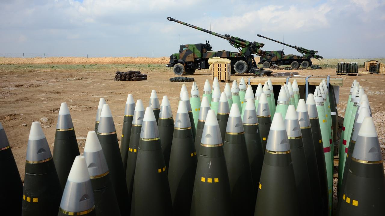 Des munitions préparées dans le cadre de la "bataille finale" entre la coalition arabo-kurde et l'EI dans son ultime réduit dans l'Est de la Syrie. [AFP - Daphné Benoît]