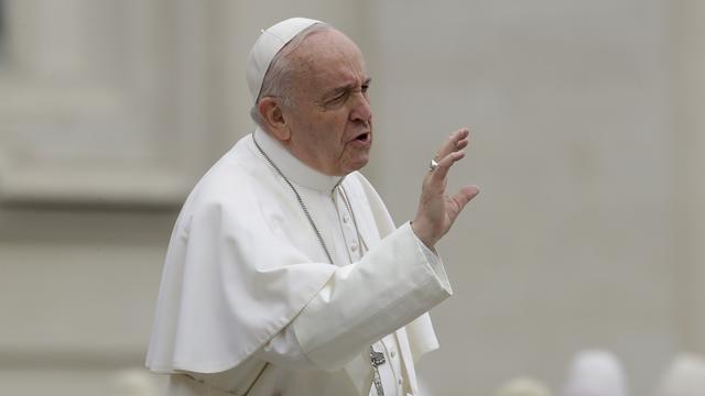 Le pape François pendant la messe de Pâques au Vatican le dimanche 21 avril.