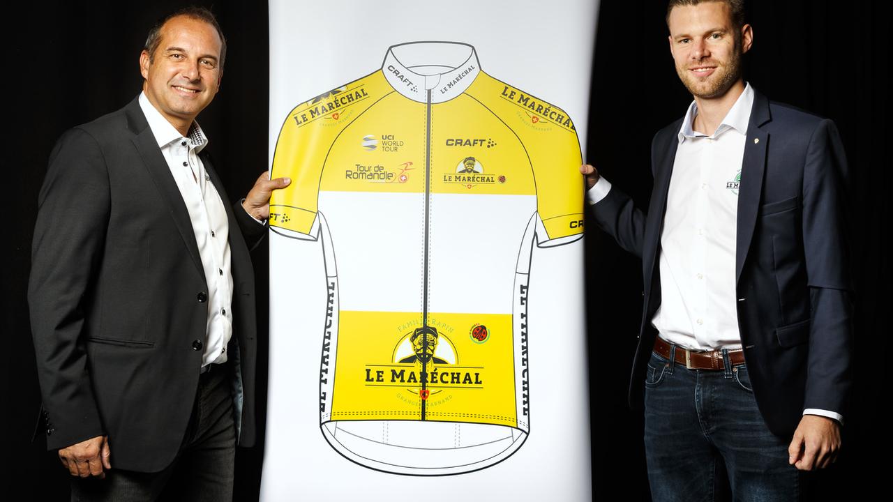 La fromagerie "Le Maréchal" est un des sponsors du Tour de Romandie. [Keystone - Valentin Flauraud]