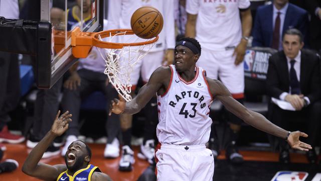 Pascal Siakam a fait le malheur de Golden State jeudi soir. [Keystone - Nathan Denette]