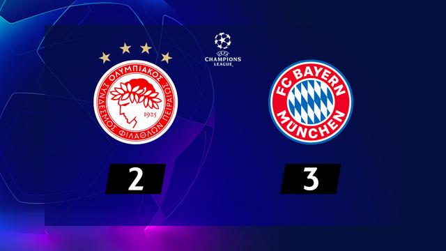 3e j. Gr.B, Olympiakos - Bayern Munich (2-3): résumé de la rencontre