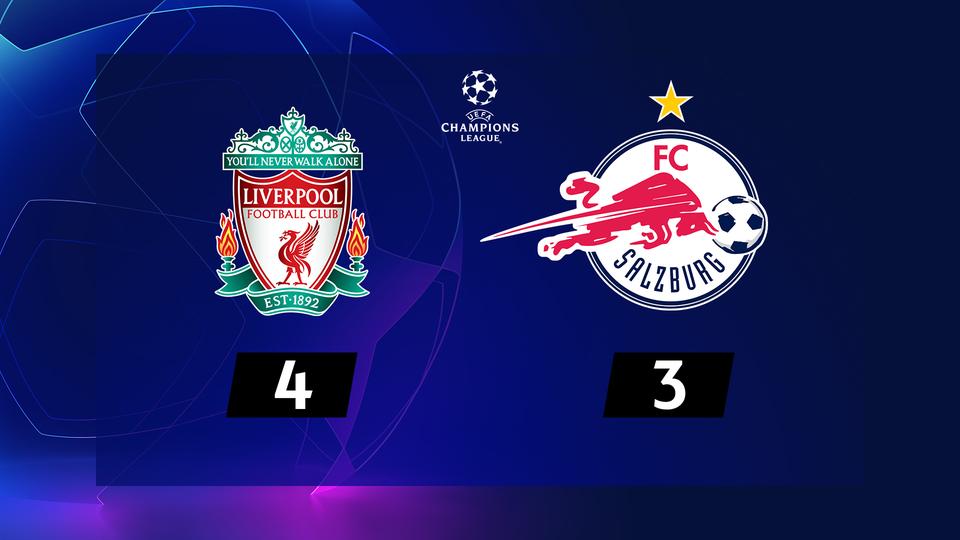 2ème journée, Liverpool - Salzbourg (4-3): résumé de la rencontre