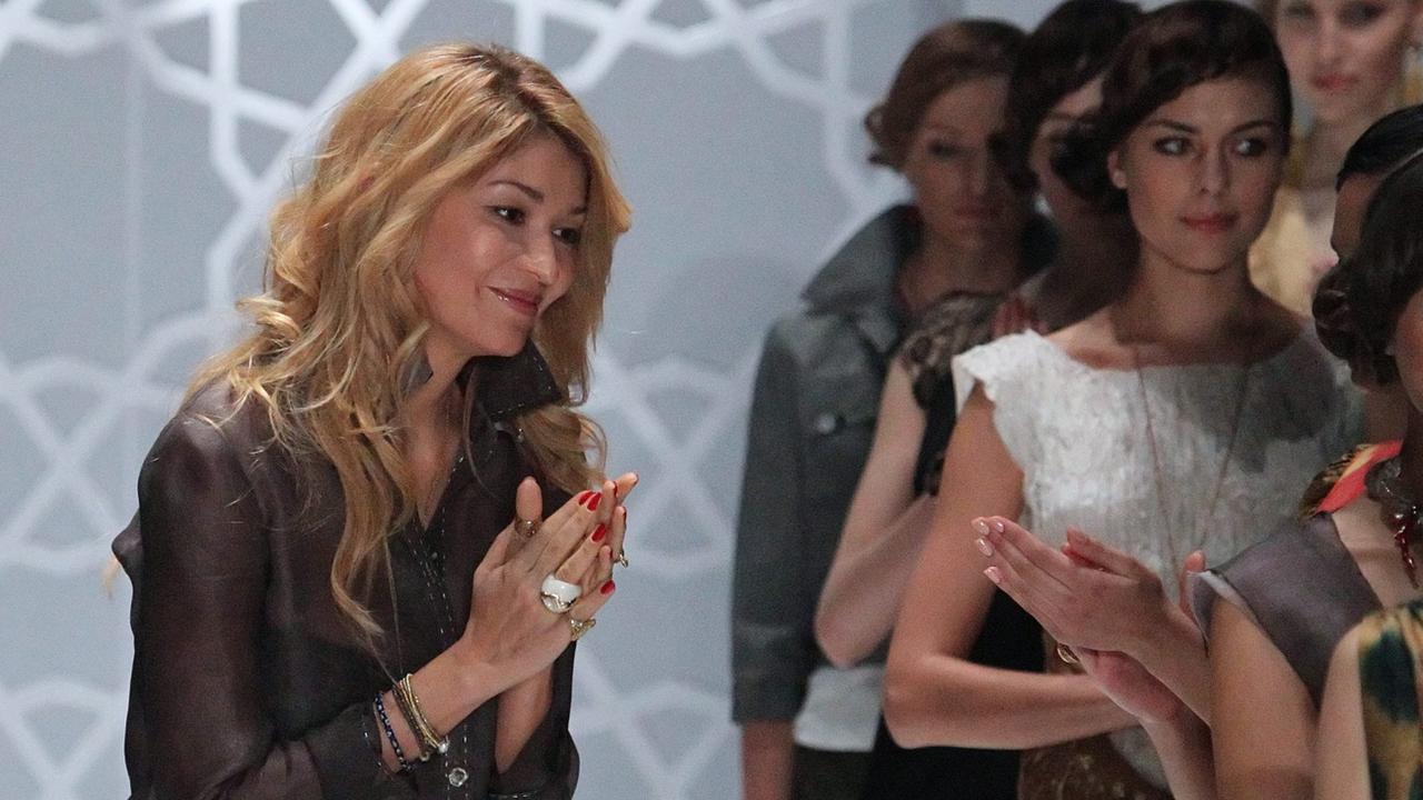 Gulnara Karimova lors de la Fashion Week de Moscou, en 2011. [EPA - Sergei Ilnitsky]