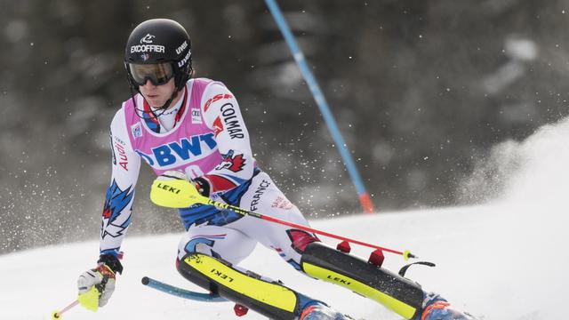 Clément Noël a réussi une manche de toute beauté sur la piste verglacée de Wengen. [Jean-Christophe Bott]