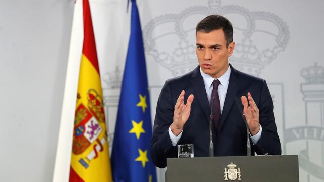 Pedro Sanchez a convoqué des élections législatives anticipées en avril en Espagne. [Keystone - EPA/Chema Moya]