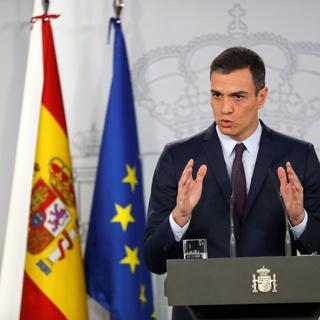 Pedro Sanchez a convoqué des élections législatives anticipées en avril en Espagne. [Keystone - EPA/Chema Moya]