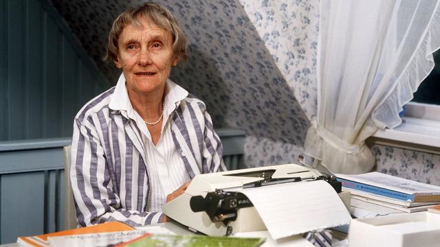 L'auteur suédoise Astrid Lindgren en 1987. [AFP - Schmitt]