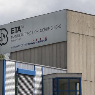 Le site de production d'ETA à Moutier (BE), photographié en 2017. [Keystone - Jean-Christophe Bott]