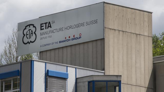 Le site de production d'ETA à Moutier (BE), photographié en 2017. [Keystone - Jean-Christophe Bott]