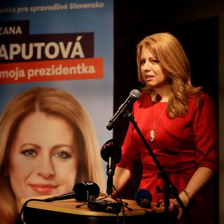 Zuzana Caputova, novice en politique qui a axé sa campagne sur la lutte contre la corruption, est arrivée largement en tête au premier tour de l'élection présidentielle en Slovaquie. [David W Cerny]