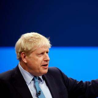 Boris Johnson, le 2 octobre 2019 lors de la conférence du Parti conservateur à Manchester. [Reuters - Henry Nicholls]