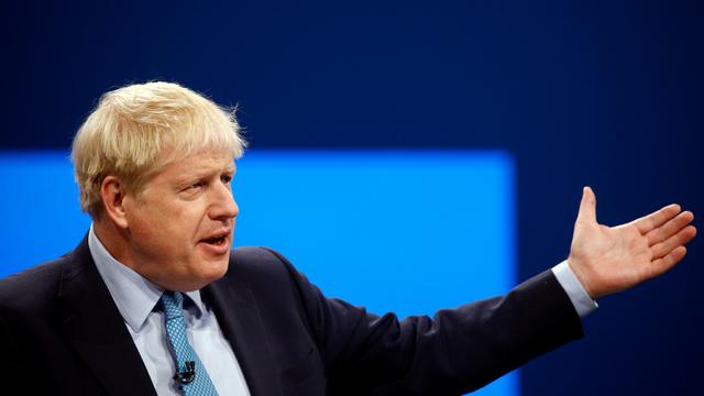 Boris Johnson, le 2 octobre 2019 lors de la conférence du Parti conservateur à Manchester. [Reuters - Henry Nicholls]