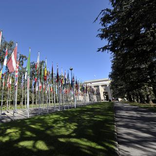 Genève accueille le 1er Forum mondial sur les réfugiés. [Keystone - Martial Trezzini]