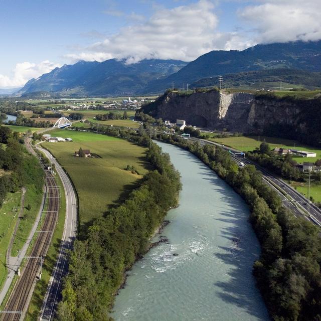 Le Rhône photographié près de Saint-Maurice (VS). [Keystone - Leandre Duggan]