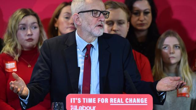 Jeremy Corbyn, leader du Labour, le 28 novembre 2019. [AFP - Glyn Kirk]