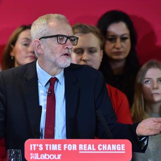 Jeremy Corbyn, leader du Labour, le 28 novembre 2019. [AFP - Glyn Kirk]
