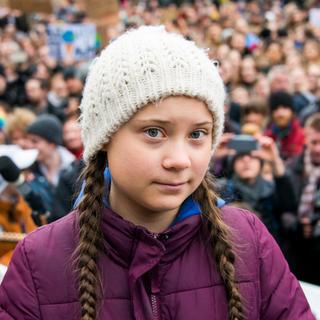 Greta Thunberg, photographiée à Hambourg, début mars 2019. [DPA/Keystone - Daniel Bockwoldt]