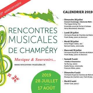 L'affiche pour l'édition 2019 des Rencontres musicales de Champéry [rencontres-musicales.ch - Rencontres musicales de Champéry]