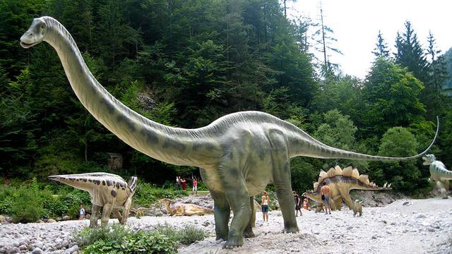 Un diplodocus de l'exposition world of dinosaurs à Vallorbe. [dinoworld.ch - DR]