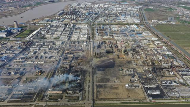 L'explosion d'une usine chimique à fait 78 morts et plus de 600 blessés à Yancheng, en Chine. [Xinhua via AP/Keystone - Li Bo]