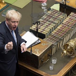 Une photo officielle du nouveau Premier ministre Boris Johnson au parlement britannique. [EPA/Keystone - Jessica Taylor]