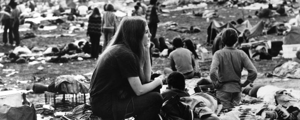 Une femme à Woodstock. [Keystone - Str]