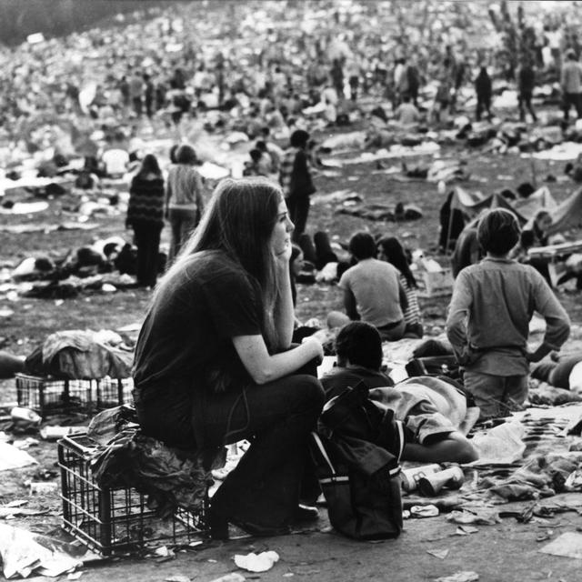 Une femme à Woodstock. [Keystone - Str]