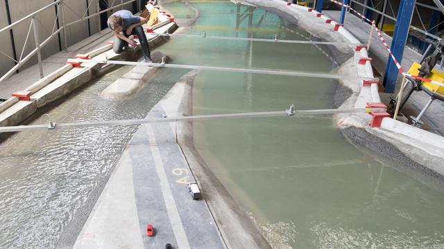 La maquette de l'EPFL du futur Rhône. [Keystone - Laurent Gillieron]